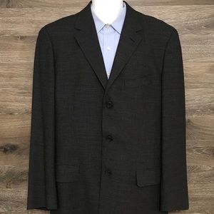 Calvin Klein Black Wool Sport Coat Blazer 41L